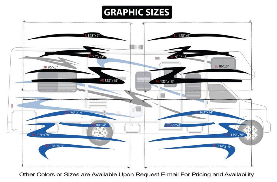 Class C Motor Home Decals Sticker Vinyl Replacement Caravan RV Trailer ...