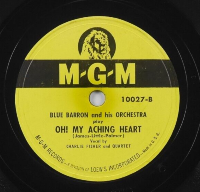 BLUE BARRON & ORCHESTRA Chi-Baba / Oh! My Aching Heart MGM 10027