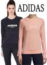 NEW WOMEN'S ADIDAS ESSENTIAL ALLCAPS SWEATSHIRT FRENCH TERRY LINED VARIETY