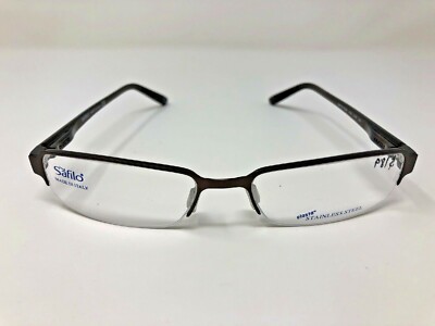 Safilo Eyeglasses Frame Elasta 4148 0JYS 54-17-145 Italy Brown Half Rimless PR44