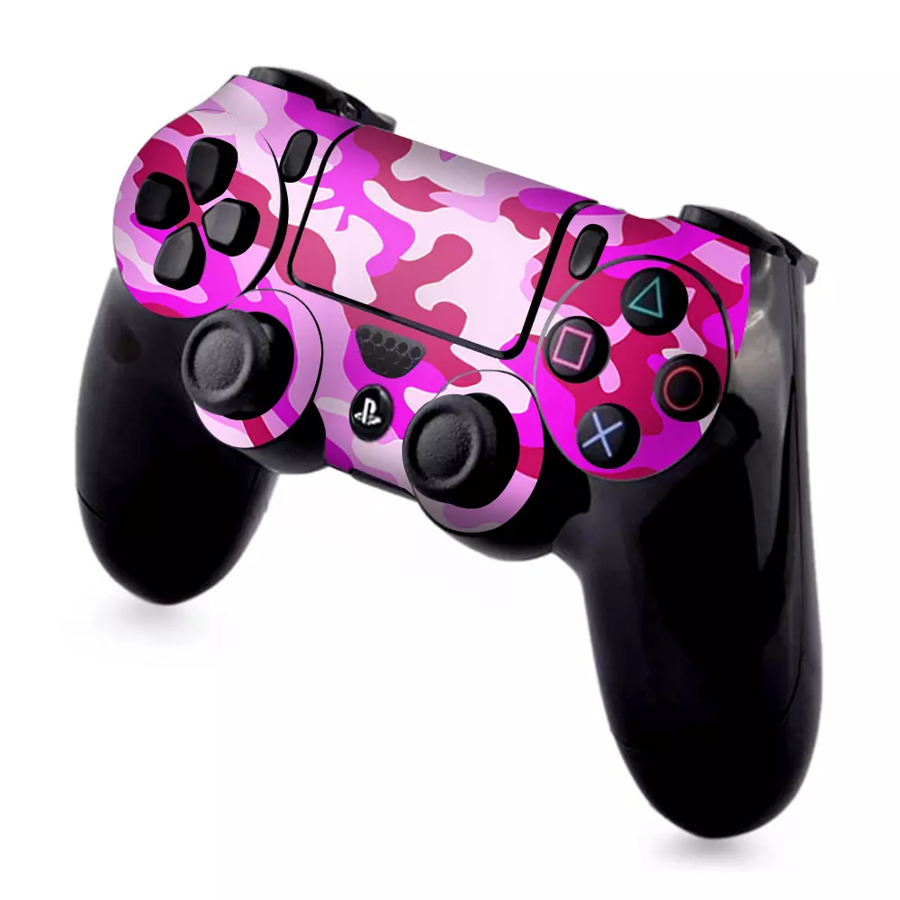 PS4 PRO Console Pink CAMO Skin Decal Vinal Sticker + 2 Controller Skins Set