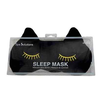 New Black Cat Spa Solutions Sleep Mask Eyelashes Soft Lightweight