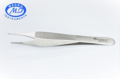 Forceps de aderezo Adson 4,75" pinzas punta serrada grado o instrumentos quirúrgicos - Imagen 1 de 13