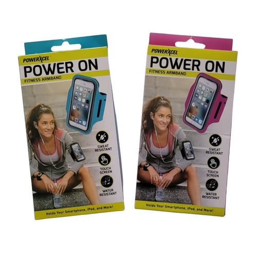 2x bransoletka fitness Powerxcel PowerOn - uchwyt na iPhone / iPod / Samsung Galaxy - Zdjęcie 1 z 12