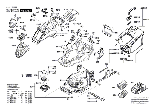 Bosch Ersatzteile für AdvancedRotak 36660 / 650 Akku Rasenmäher eBay.de