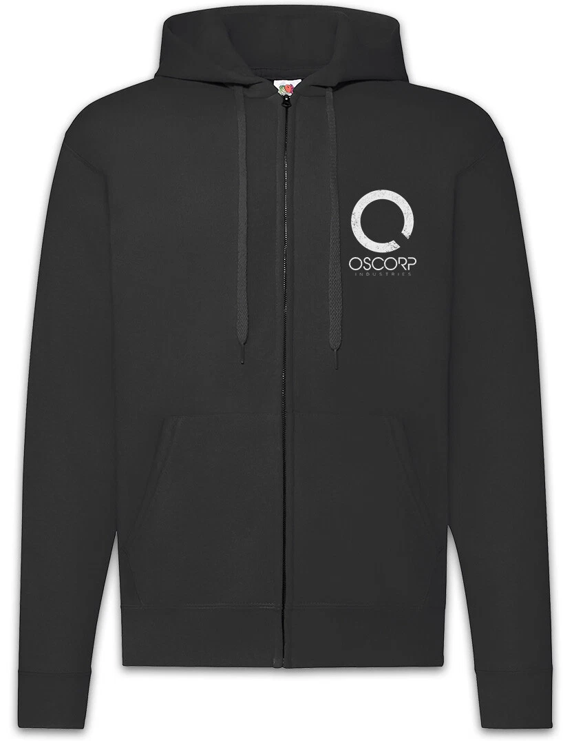 Oscorp Industries Logo Zipper Hoodie Osbourne Amazing Spider Elektro Man