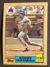 1987 Topps #476 Danny Tartabull MARINERS Gold Cup baseball card NM/MT