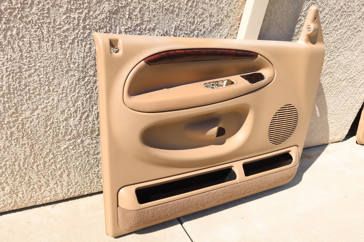 ✓ 98-02 Dodge Ram Truck LEATHER WOODGRAIN Interior Door Trim