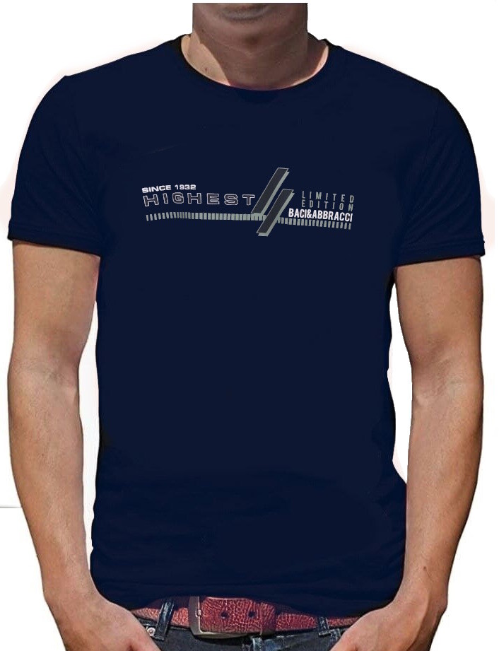 T-Shirt Uomo Baci Abbracci in 100% Cotone Maglia mezza manica