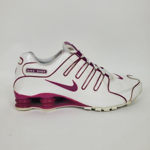 Nike Shox Womens Size 10 White/Rave Pink Athletic Shoes 314561-196 Beaters  - Picture 1 of 12