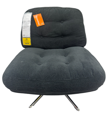 IKEA DYVLINGE ネイビー IKEA Dyvlinge Black Velvet Accent Chair - AptDeco 1人掛けソファ