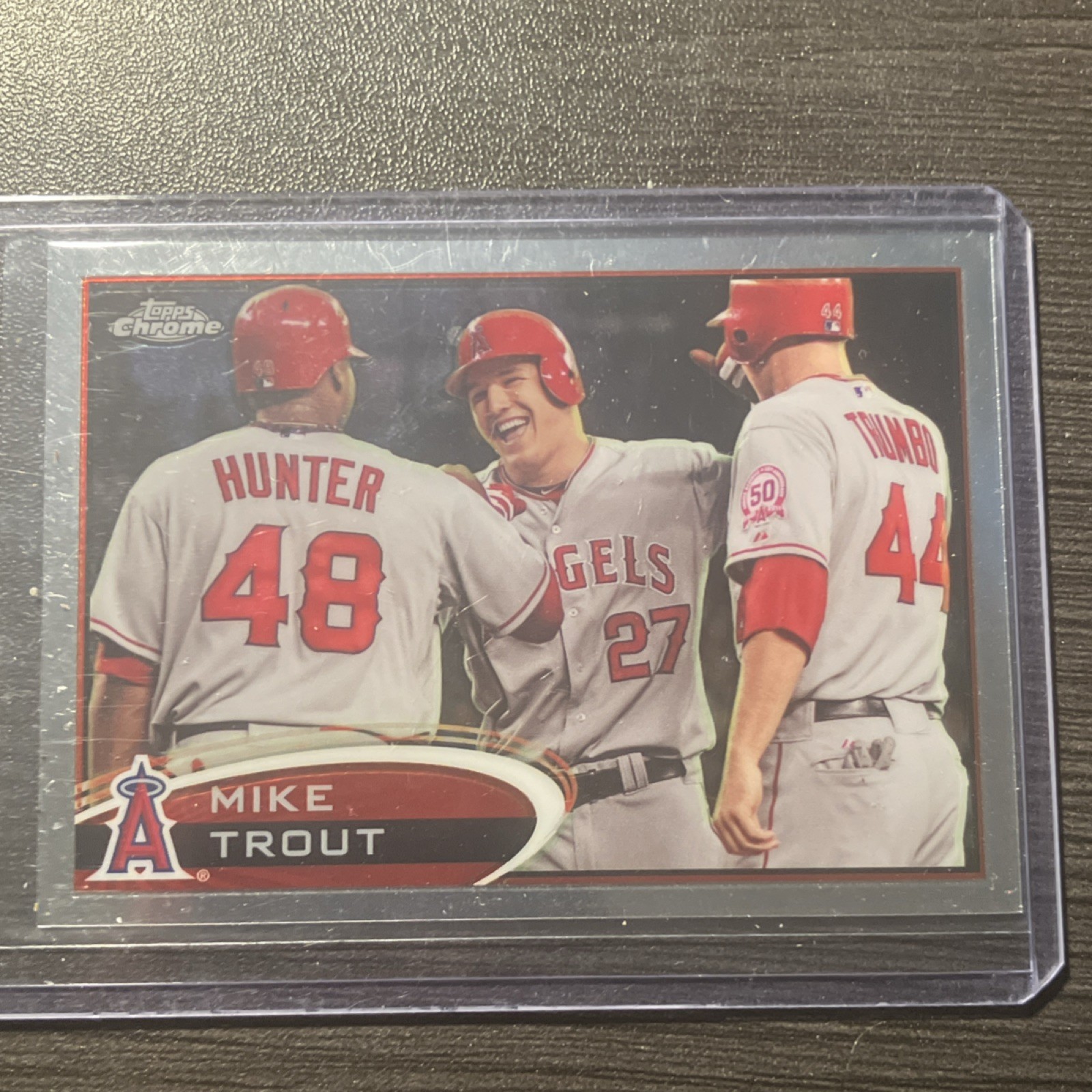 Topps 2012 Chrome Mike Trout #144 Los Angeles Angels Base Set Baseball Card