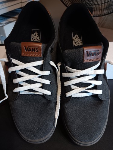 VANS LOW PRO CANVAS BLACK & GRAY SKATE BOARDING SHOES SZ 12 Great Condition - Picture 13 of 13