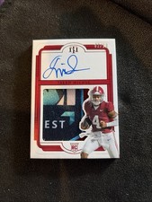 Jalen Milroe 2025 National Treasures Collegiate Football On Card Auto RPA /10