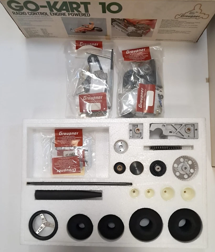 Kyosho Graupner Go-Kart 10 RC scala 1/4 vintage in kit - Immagine 2 di 4