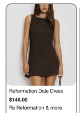 Reformation Dale Mini Dress Mahogany Xs