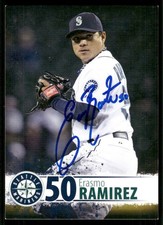 Panasonic Mariners Team Issue ERASMO RAMIREZ Signed Card autograph auto RAYS