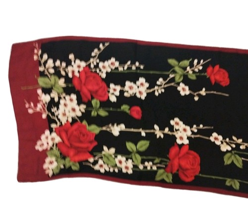 ⭐⭐⭐Valentino foulard stola sciarpa Lunghissima scialli fiori In Seta Pura Rose - Foto 2 di 10