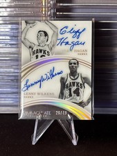 2015-16 Panini Immaculate Cliff Hagan Lenny Wilkens  Dual /49 #59 AUTO HOF