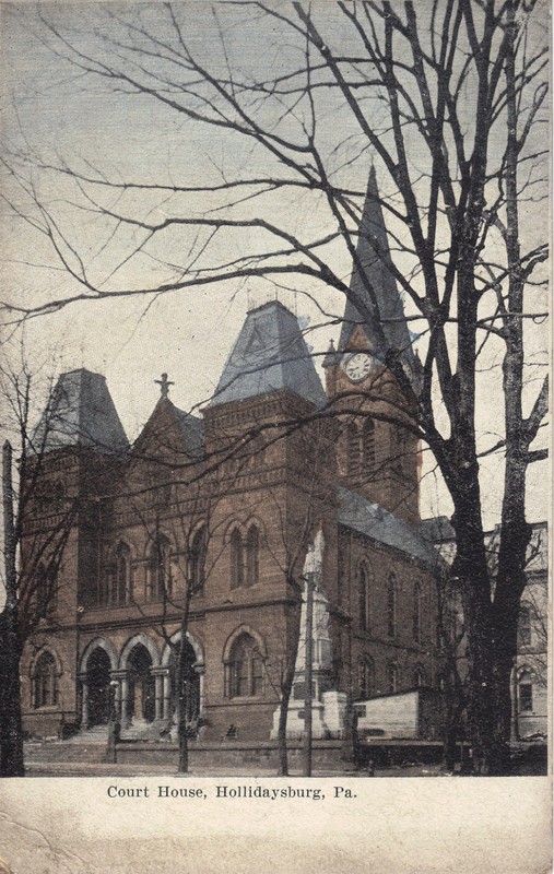 Hollidaysburg PA Court House Vintage DB Postcard UNPOSTED *