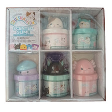 Squishmallows 5 Pc. Collector's Ed. 5 Scented Cloud Slime 8oz Jars 1 Charm  NEW