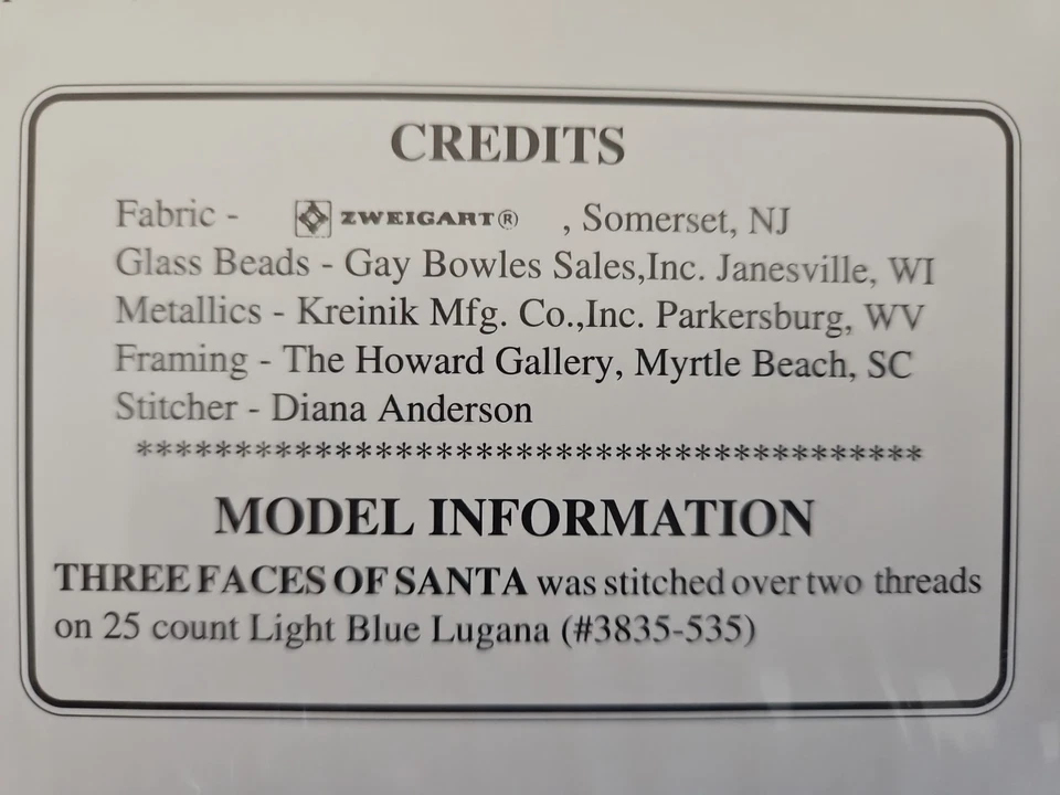 Alma Lynne THREE FACES OF SANTA Counted Cross Stitch Pattern Booklet ALX-109 - Image 4 of 4