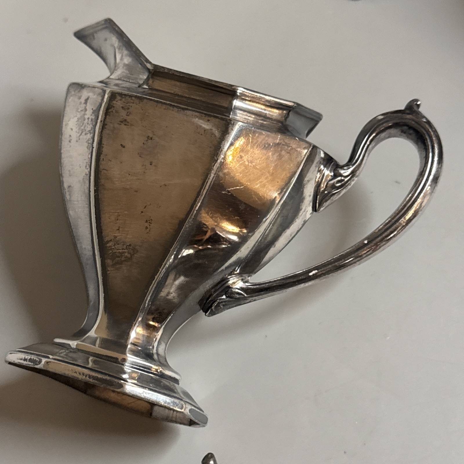 Reed & Barton 5pc Silver Plate Coffee Tea Service Set, Deco