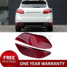 Pair Left Right Rear Bumper Trim Reflector Red For Porsche Cayenne 2011-2014