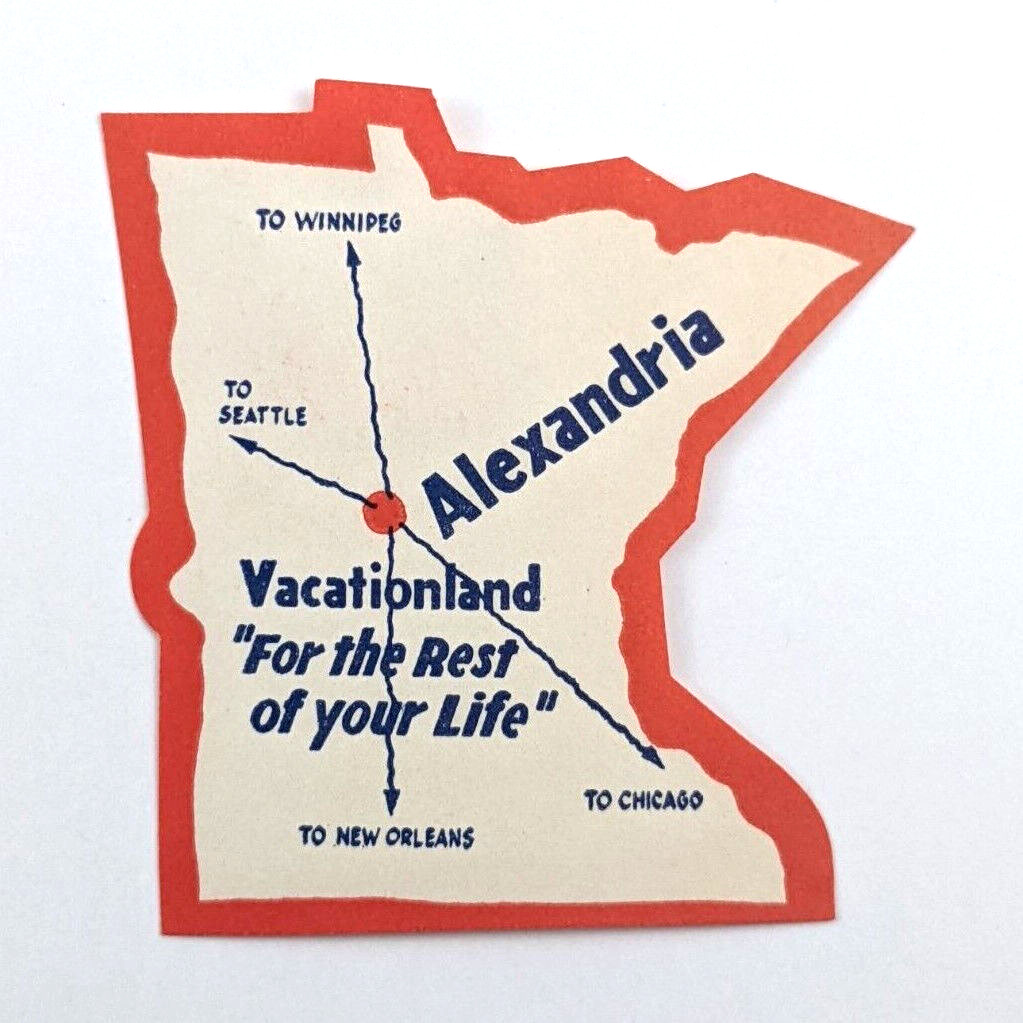 Poster Stamp Cinderella Alexandria Minnesota Vacationland
