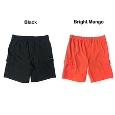 Hurley Boy's Cargo Pocket Drawstring Swim Trunks, Boxer-Brief Style Liner