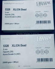 Swarovski 5328 8mm Hyacinth AB 2X Austrian Beads 288 pcs Sealed packs.