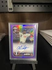 ALEX SPEAS 2024 TOPPS CHROME PURPLE AUTO 13 /250 #RA-ASP RC AUTO TEXAS RANGERS