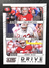 2017 Score Drive Team #17 Joe Montana, Jerry Rice, Roger Craig - 49ers - NrMt+