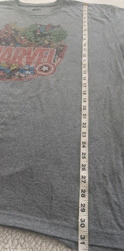 Camisa corta gráfica Iron Man Capitán América gris mediana Marvel Comics para hombre... - Imagen 4 de 6