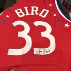 Larry Bird Signed Red East All Stars #33 NBA All-Star Game Jersey JSA