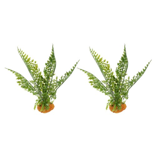 2 Pcs Artificial Plant Decoration Reptile Cage Plants for Terrarium