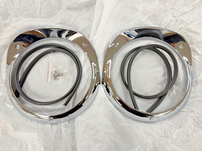 1956 Chevy Belair 210 150 Nomad Headlamp Headlight Bezel Chrome w Seal