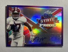 2021 Leaf Metal Draft State Pride Jaylen Waddle #SP-JW1 Purple Rainbow Auto /25