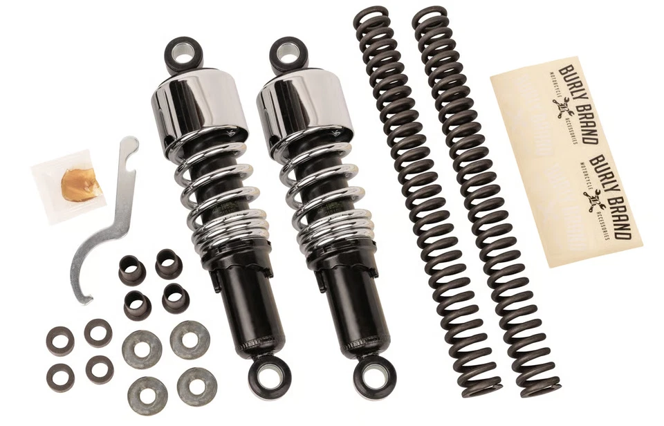 Kit de gota de suspensão Softail Slammer marca Burly, cromado compatível com 89-99 B28-1005 - Imagem 4 de 4