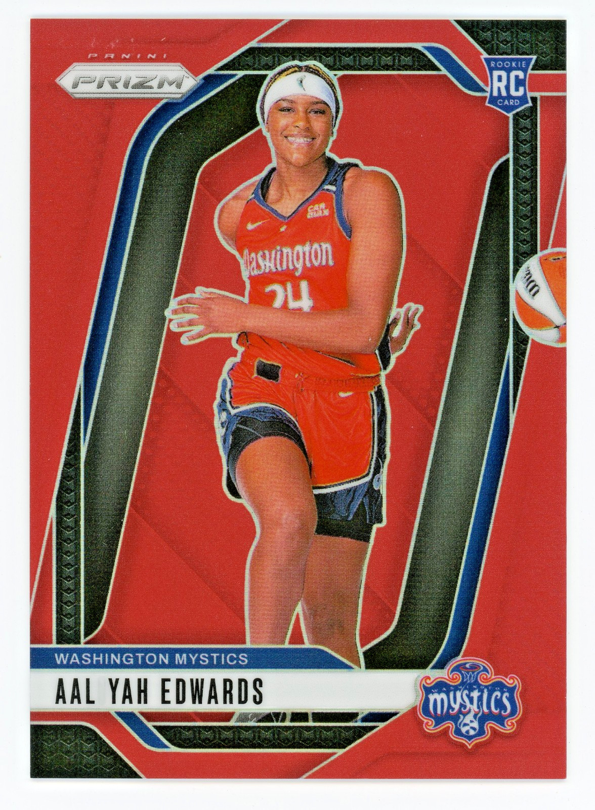Aaliyah Edwards 2024 Panini Prizm WNBA Red Prizm 141/299 #142 RC Rookie