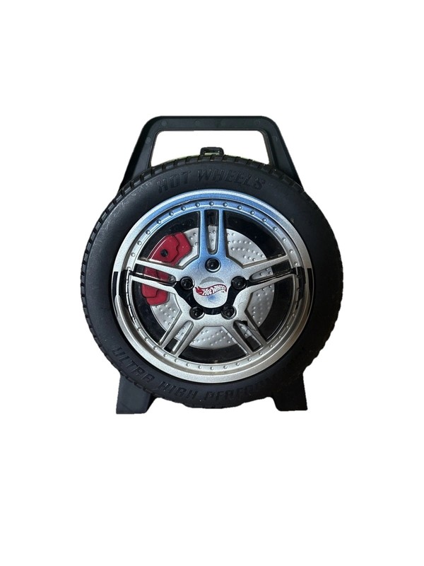 Hot Wheels Tire Carry Case Tara Toy Corp Mattel Blue Flame Rim 15 Car Storage