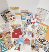 HUGE LOT Craft Supplies 1000 pc Stencils Stickers Scrapbook Borders Paper Tags