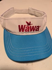 Wawa Blue And White Visor "Be Safe" employee gas station convenience store OSFA