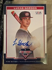 2017 Panini USA Baseball Stars & Stripes 253/399 Lucas Gordon #38 Auto Mint
