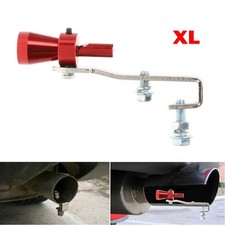 Red XL Car Exhaust Pipe Oversized Turbo Sound Whistle Simulator Roar Maker Loud
