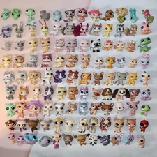 Mini Pet Shop Gift Random 3pcs lps Collie Dog Cat & Random 7pcs Accessories Gift