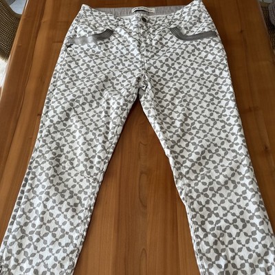 Damen-Hose, MOS MOSH, Größe 31 = 38/40, weiß/grau, Baumw./Polyester/Elasthan