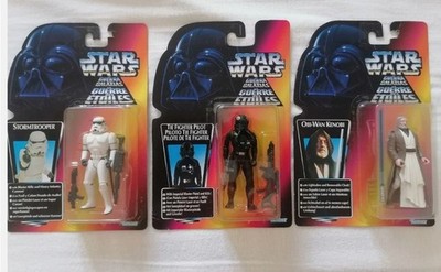 Star Wars Figur Sturmtruppler Obi Wan Tie Fighter Pilot OVP POTF rot