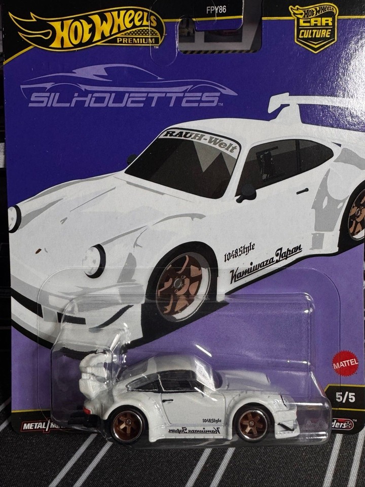 Hot Wheels 2025 Car Culture Silhouettes - RWB Porsche 930 Bianca - Spedizione Veloce