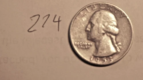 WSHINGTON QUARTER, 1953-D ----274
